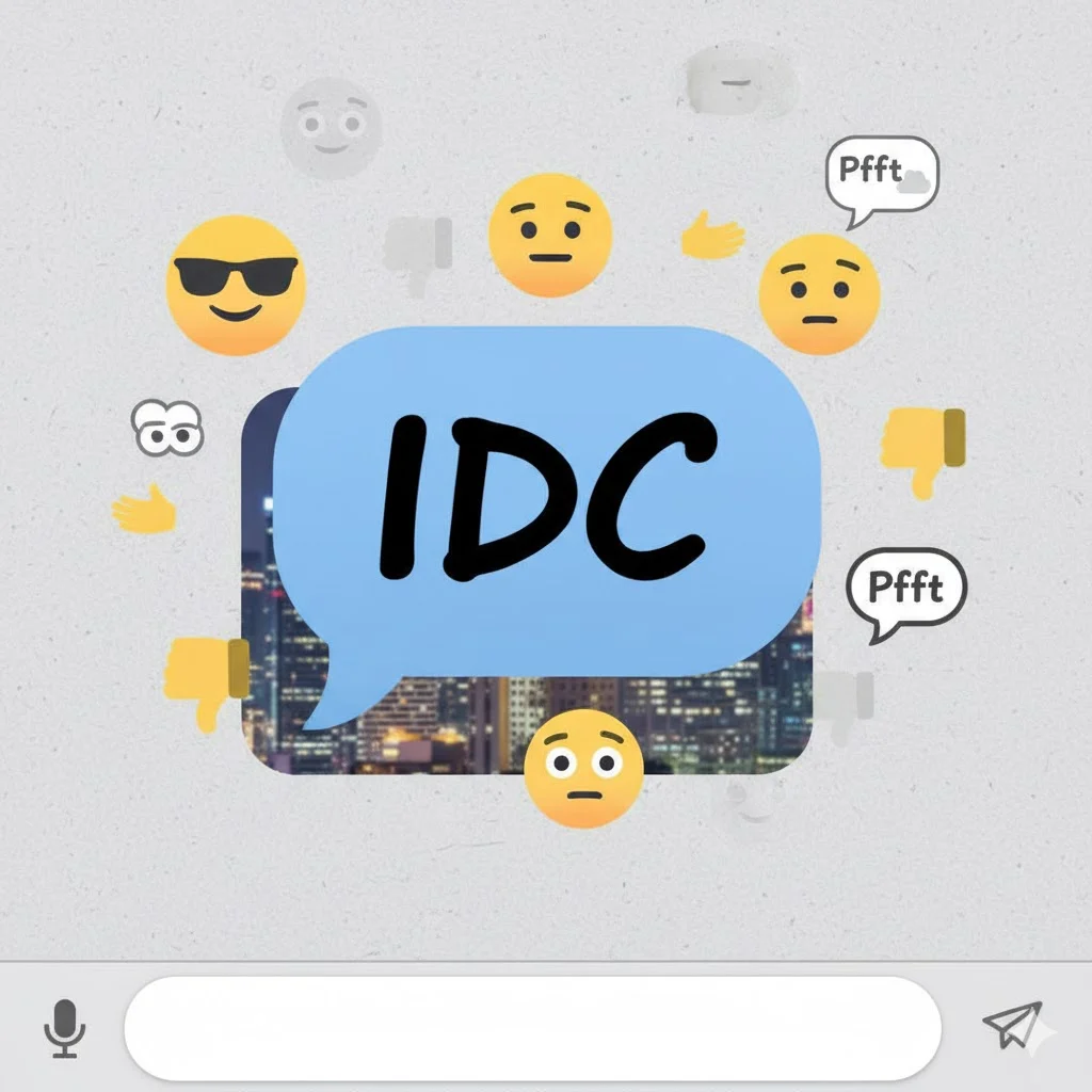 idc meaning in text