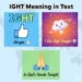 ight meaning in text