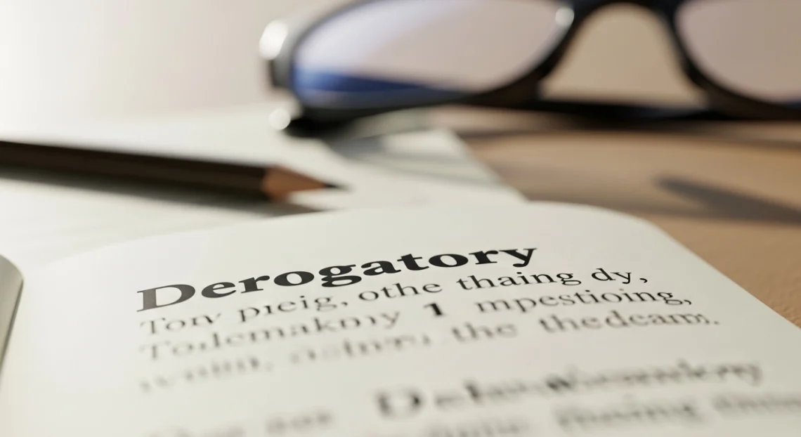 What Does Derogatory Mean