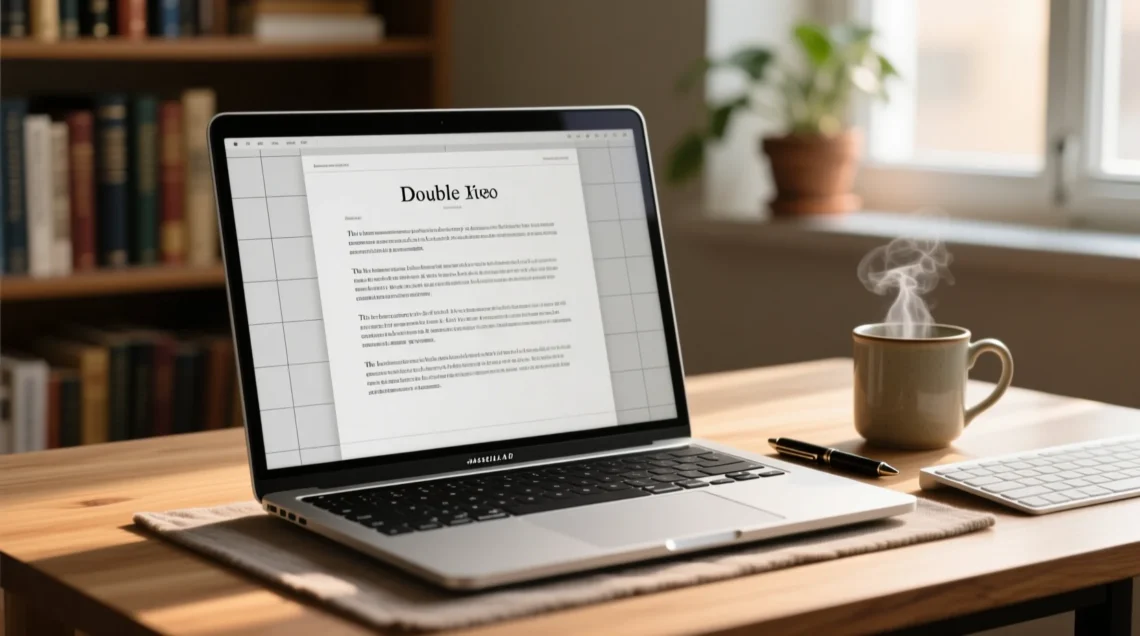 what does double spaced mean